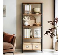 5-Tier Bookcase, Book Shelf, Bookshelf,Easy Assembly,30 x 60 x 144 cm, Shelving Unit, with Back Panels, Industrial