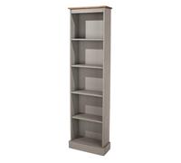Core Products Halea Tall Narrow Bookcase - Grey, Grey