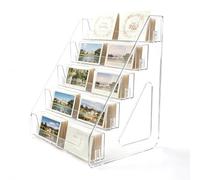 5-Tier Card Stand Transparent Postcard Stand Christmas Greeting Card Stand Trading Card Display Stand Storage Trading Cards Display Holder for Trading Cards Slabs Toploader Postcards