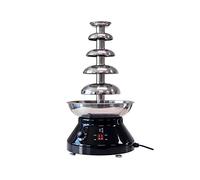 5-Tier Chocolate Fondue Fountain Machine 3L Stainless Steel Commercial Chocolate Fountain for Party Wedding Restaurant, 30℃~110℃ Adjustable, Black
