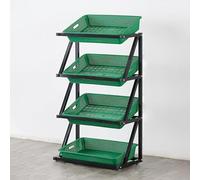 5-Tier Commercial Display Rack, Snack Shelf Organizer for Supermarket, Vegetable Stand for Onions & Potatoes, Large Fruit Storage Rack