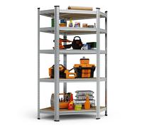 5 Tier Corner Racking Hammer Grey - VonHaus Galvanised Steel Shelves for Garage