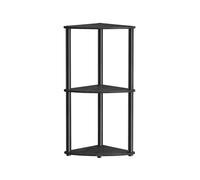 5-Tier Corner Shelf, Ebony Black / 3-Tier