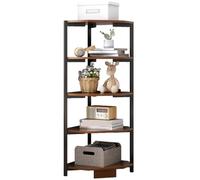 5 Tier Corner Shelf Space Saving Display Stand for Storage & nization Stylish Right Angle Design for Home Office and Retail Use Versatile Corner Bookcase