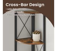 5-Tier Corner Shelf, Storage Shelving, Versatile for Plants Books, for Bedroom Living Room Kitchen Office, Easy Assembly, Industrial