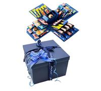 5-Tier Explosion Gift Box: The Ultimate DIY Surprise Box for Birthdays, Anniversaries - Personalise with Photos, Premium Chocolates & Sentimental Keepsakes for an Unforgettable Gift (blue)