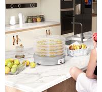 5 Tier Food Dehydrator for Drying Fruit Meat Vegetable Pet Treat HOMCOM Grey One Size