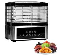 5-Tier Food Dehydrator with LED Display, Adjustable Timer & Temperature, Compact Stainless Steel Dryer for Fruit, Vegetables, Jerky and Herbs