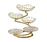 5 Tier Fruit Basket Bowl for Kitchen Party Table Centerpiece Counter Sturdy Multifunctional Container Metal Wire Fruit Holder, Basket