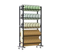 5 Tier Heavy Duty 3D Printer Storage Rack With Wheels, Metal Shelf Filaments Spool Holder Rolling Spool Holder Organizer For Printing Studio & Office