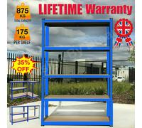 MonsterShop Monster Racking 90 X 45 X 180 Cm Steel Shelving Units/racking Bays, Pack Of 1, Blue