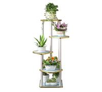 5-Tier Heavy Duty Metal Plant Stand - Rustproof Space-Saving Flower Pot Holder for Living Room Balcony Garden Patio - Stylish Blue Design for Indoor & Outdoor Use