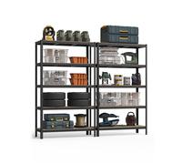 5-Tier Heavy-Duty Shelving Unit, Black / 60 x 120 x 200 cm / 2