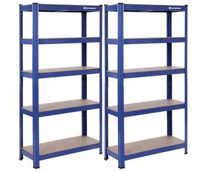 5-Tier Heavy-Duty Shelving Unit, Blue / 30 x 75 x 150 cm / 1