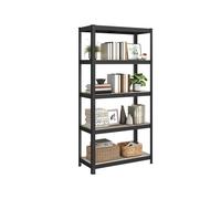 5-Tier Heavy-Duty Shelving Unit, Greige + Black / 40 x 90 x 180 cm / 1