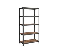 5-Tier Heavy-Duty Shelving Unit, Rustic Brown + Black / 60 x 120 x 200 cm / 1