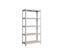 5-Tier Heavy-Duty Shelving Unit, Silver / 40 x 90 x 180 cm / 1
