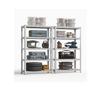 5-Tier Heavy-Duty Shelving Unit, Silver / 40 x 90 x 180 cm / 2
