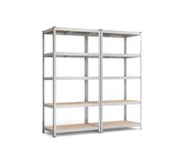 5-Tier Heavy-Duty Shelving Unit, Silver / 50 x 100 x 200 cm / 2