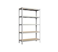 5-Tier Heavy-Duty Shelving Unit, Silver / 60 x 120 x 200 cm / 1