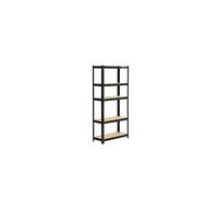 5 Tier HeavyDuty Industrial Storage Shelves Black 150x75x30cm