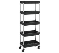 5-Tier Kitchen Trolley Iron and ABS Bathroom Serving Kart Multi Colours vidaXL
