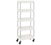 5-Tier Kitchen Trolley Iron and ABS Bathroom Serving Kart Multi Colours vidaXL