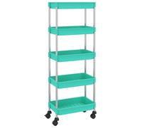 5-Tier Kitchen Trolley Iron and ABS Bathroom Serving Kart Multi Colours vidaXL