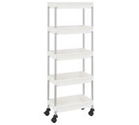 5-Tier Kitchen Trolley Iron and ABS Bathroom Serving Kart Multi Colours vidaXL