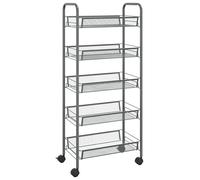 5-Tier Kitchen Trolley Iron Home Serving Cart Multi Colours Multi Sizes vidaXL