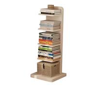 5-Tier Ladder Shelf - Wooden Narrow Bookcase, Vintage Book Rack for Bedroom, Living Room, Home Decor