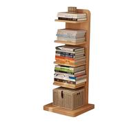 5-Tier Ladder Shelf - Wooden Narrow Bookcase, Vintage Book Rack for Bedroom, Living Room, Home Decor