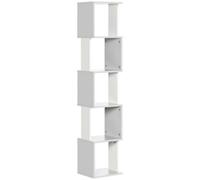 5 Tier Light Grey Bookshelf Freestanding Bookcase Storage Shelves