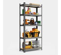 Vonhaus 5-Tier Garage Shelves, Heavy Duty Racking With 875Kg Capacity, 175Kg P/shelf, Durable Metal Storage For Shed And Workshop