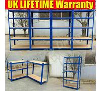 MonsterShop Monster Racking 90 X 45 X 180 Cm Steel Shelving Units/racking Bays, Pack Of 1, Blue