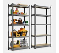 Vonhaus 5-Tier Garage Shelves, Pack Of Two Heavy Duty Racking With 1750Kg Capacity, Durable Metal Racking For Workshop Storage