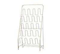 5-Tier Metal Shoe Rack, Modern Simple Shoe Storage for Slippers & Flats, Stylish Gold Finish, Space-Saving Design for Living Room (24x20x85cm)