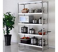 5-Tier Microwave Stand Rack - Kitchen Island with Storage Shelf Space-Saving Multi-Functional Kitchen Furniture for Small Spaces Easy Assembly Design