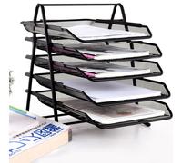 5 Tier Office Filing Trays Holder A4 Document Letter Paper Wire Mesh
