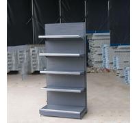 5-Tier Retail Gondola Shelving Unit - Single-Sided Supermarket Display Rack for Versatile Wall Storage