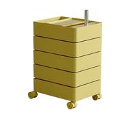 5-Tier Rotating End Table with 360° Silent Wheels & Lock, Modern Bedside Table for Living Room, Bedroom, Sofa, Dorm - Stylish & Functional Furniture Solution