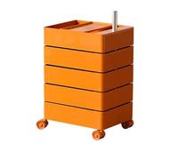 5-Tier Rotating End Table with 360° Silent Wheels & Lock - Versatile Nightstand for Living Room, Bedroom, Sofa & Dorm - Stylish & Space-Saving Design