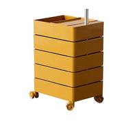 5-Tier Rotating End Table with 360° Silent WheelsLockable Bedside Table for Living RoomBedroomSofaDorm - Stylish & Functional Storage Solutions