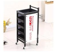 5 Tier Salon Trolley Cart with Rolling Wheels 4 Drawer Beauty Barber Stations Cabinet Hair Stylist Cart Metal Frame Waterproof Large Storage Space (White)