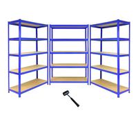 T-Rax Pack of 3 Garage Shelving Unit Extra Wide - 5 Tier Heavy