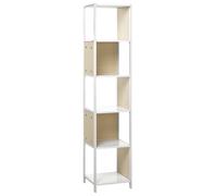 Beliani 5 Tier Shelving Unit BOGOTA 165 cm White, Brown