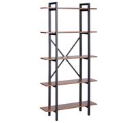 Beliani 5 Tier Shelving Unit DARBY 180 cm Dark Brown, Brown