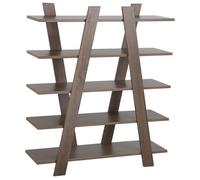 Beliani 5 Tier Shelving Unit Escalante 116 Cm Dark Brown