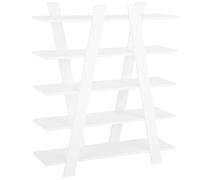 Beliani 5 Tier Shelving Unit ESCALANTE 116 cm White, White