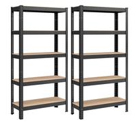 5-Tier Shelving Unit, Steel Shelving Unit for Storage, for Garage, Black / 30 x 75 x 150 cm / 2